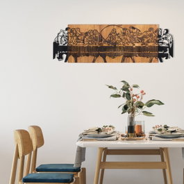 Wallity Last Dinner Escultura de pared Negro y Nogal